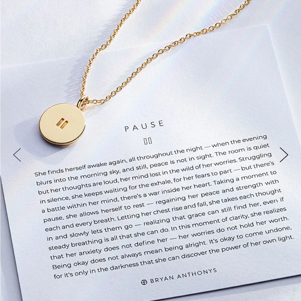 14k Gold “Pause” Necklace